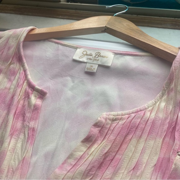 Julie Brown NYC Cool Whip Rocky Dress Pink 3/4 Sleeve Casual Resort Size Large - Picture 13 of 15